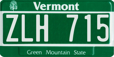 VT license plate ZLH715