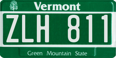 VT license plate ZLH811
