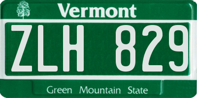 VT license plate ZLH829