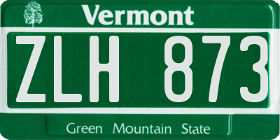 VT license plate ZLH873