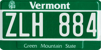 VT license plate ZLH884