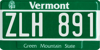 VT license plate ZLH891