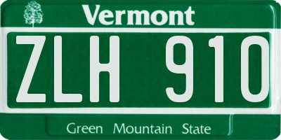 VT license plate ZLH910