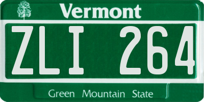 VT license plate ZLI264