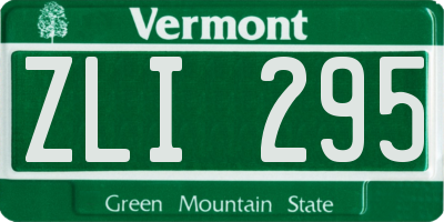 VT license plate ZLI295