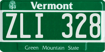 VT license plate ZLI328