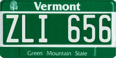 VT license plate ZLI656
