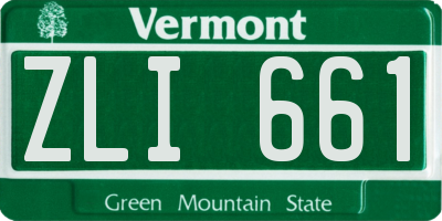 VT license plate ZLI661