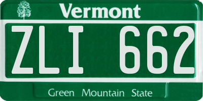 VT license plate ZLI662