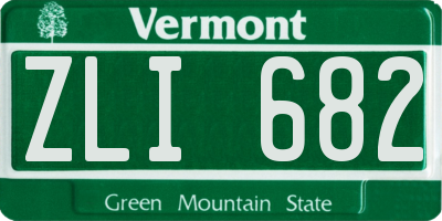 VT license plate ZLI682
