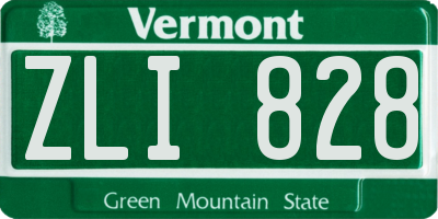 VT license plate ZLI828