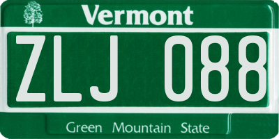 VT license plate ZLJ088