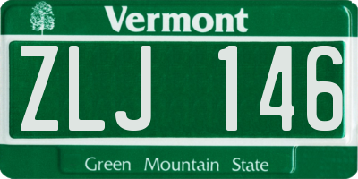 VT license plate ZLJ146