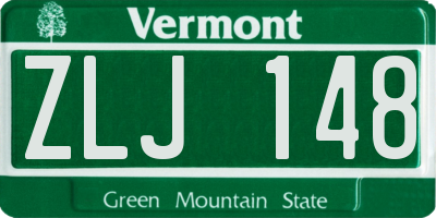 VT license plate ZLJ148