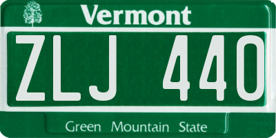 VT license plate ZLJ440