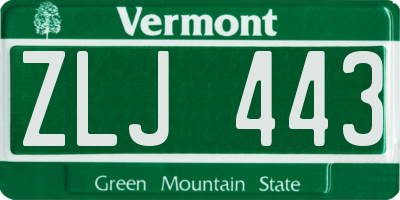 VT license plate ZLJ443