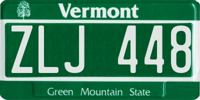 VT license plate ZLJ448