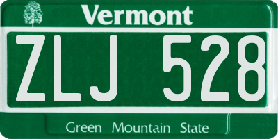 VT license plate ZLJ528