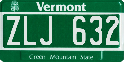 VT license plate ZLJ632