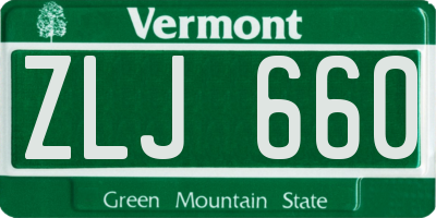 VT license plate ZLJ660