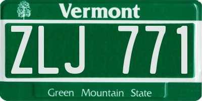 VT license plate ZLJ771