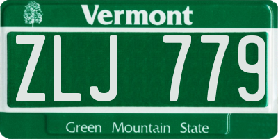 VT license plate ZLJ779