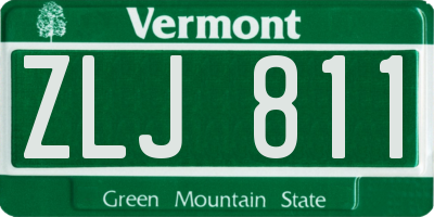VT license plate ZLJ811
