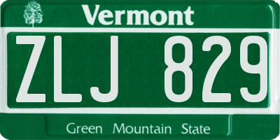 VT license plate ZLJ829