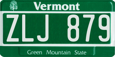 VT license plate ZLJ879