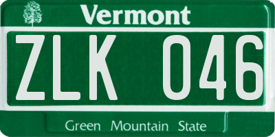 VT license plate ZLK046