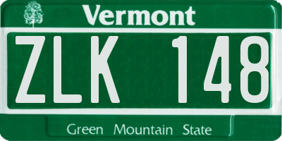 VT license plate ZLK148