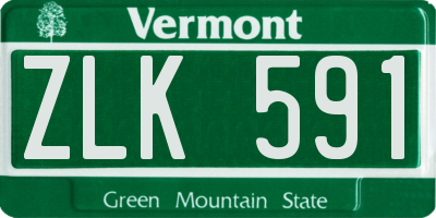 VT license plate ZLK591