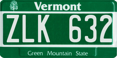 VT license plate ZLK632
