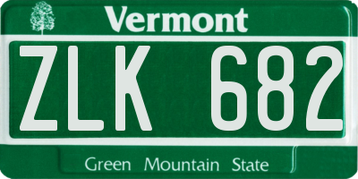 VT license plate ZLK682