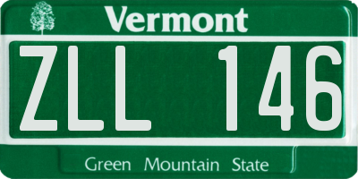 VT license plate ZLL146