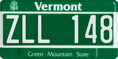 VT license plate ZLL148