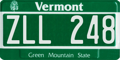 VT license plate ZLL248
