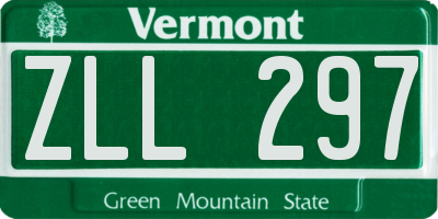VT license plate ZLL297