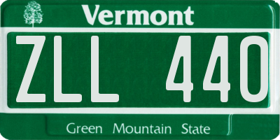 VT license plate ZLL440