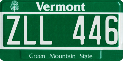 VT license plate ZLL446