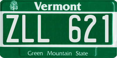 VT license plate ZLL621