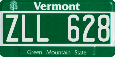 VT license plate ZLL628