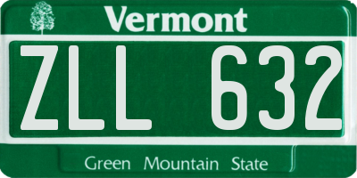 VT license plate ZLL632