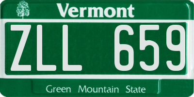 VT license plate ZLL659