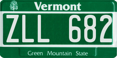VT license plate ZLL682
