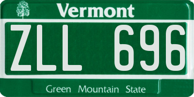 VT license plate ZLL696