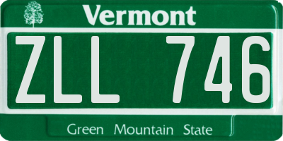 VT license plate ZLL746