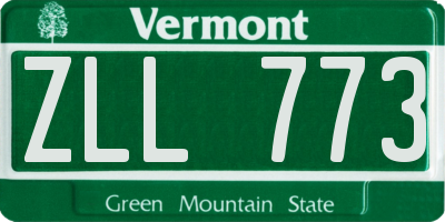 VT license plate ZLL773