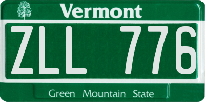 VT license plate ZLL776