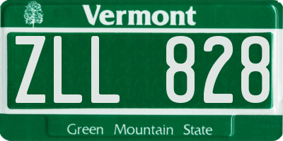 VT license plate ZLL828
